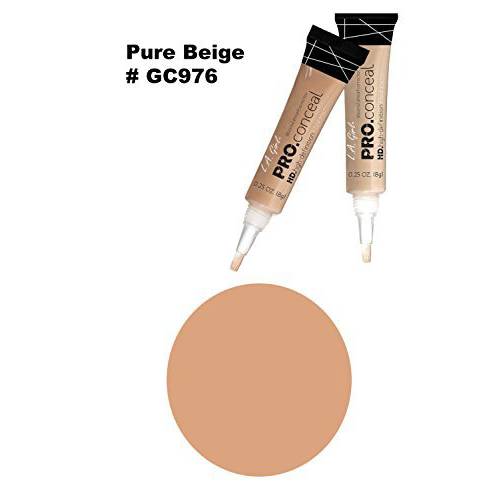 L.A. Girl Pro High Definition Concealer (1, GC 976 Pure Beige), 16 Ounce (LAX-GC976-B)