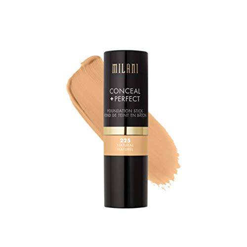 Milani Conceal + Perfect Foundation Stick - Natural (0.46 Ounce) Vegan, Cruelty-Free Cream Foundation - Cover Under-Eye Circles, Blemishes & Skin Discoloration for a Flawless Finish