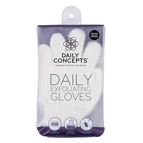 Daily Concepts - Daily Exfoliating Gloves - Firm Texture Deeply Exfoliates Skin During A Bath Or Shower. Scrubber - Exfoliation