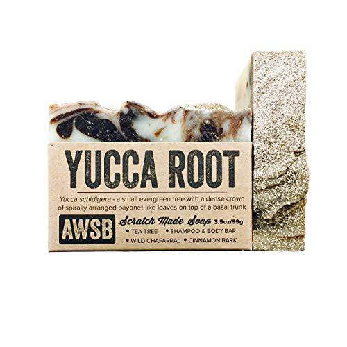 A Wild Soap Bar (6 Pack) Yucca Root Shampoo & Body Bar Soap with Tea Tree Oil, Vegan, All Natural with Organic Ingredients, Handmade (6 pack)