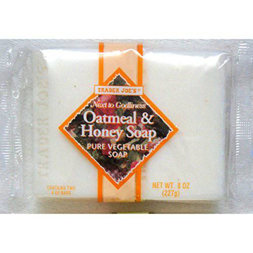 Trader Joe’s Next to Godliness Oatmeal & Honey Soap 4oz - Pack of 2 (Three Pack (6 bars))