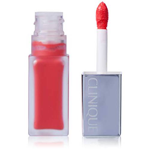 Clinique Pop Liquid Matte Lip Color + Primer, No. 02 Flame Pop, 0.2 Ounce