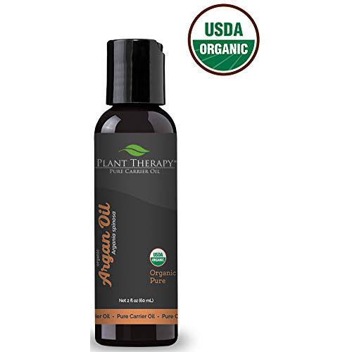 Plant Therapy Moroccan Argan Oil. 100% Pure and USDA Organic, First-Press, Virgin, For Face, Hair, Skin, Nails and Cuticles. 4 oz.