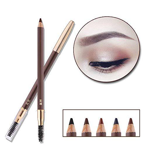 1pcs Eyebrow Pencil Longlasting Waterproof Durable Liner Eyebrow 5 Colors to Choose (5 Brown)