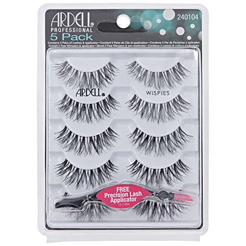 Ardell False Eyelashes Wispies Black, 1 pack (5 pairs of strip lashes per pack)