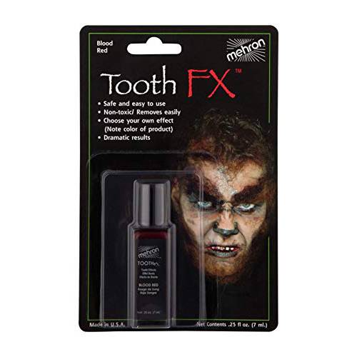Mehron Makeup White Tooth FX (.125 ounce bottle with brush) Temporary White Tooth Paint