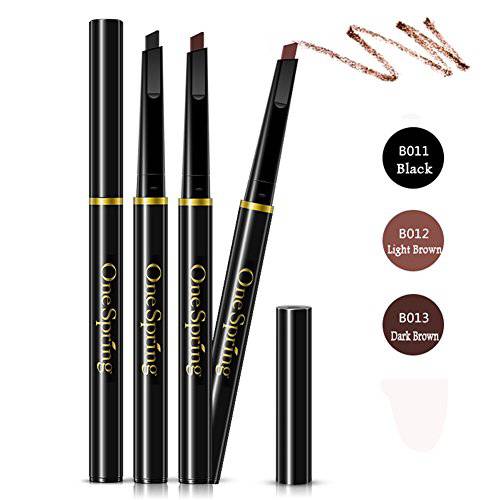 Bodermincer 3 Colors to Choose Automatic Waterproof Eyebrow Pencil (B012-Light Brown)