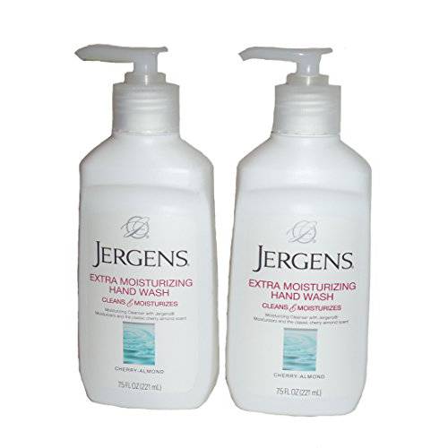 Jergens Extra Moisturizing Hand Wash, Cherry-Almond 7.50 oz (Pack of 5)