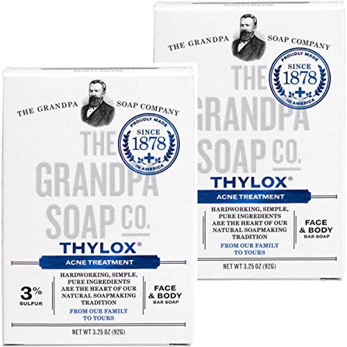 Grandpa’s Thylox Acne Treatment Soap with Sulfur  3.25 oz (Quantity of 5)