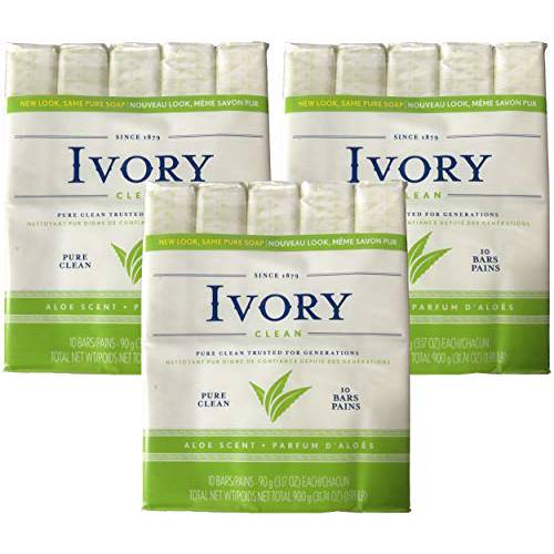 Ivory Soap, Original 4 oz Bars 10 ea (Pack of 3)