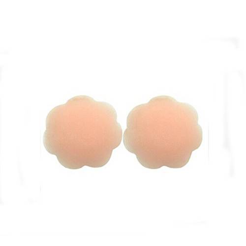 FZBNSRKO 4 Pairs Plum Blossom Women Girls Silicone Reusable Adhesive Nipple Cover Breast Pads Gel Petals Pasties Bra Pads