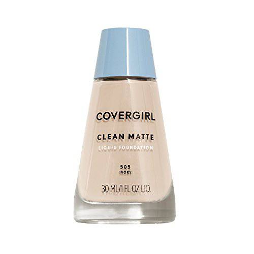COVERGIRL, Clean Matte Liquid Foundation, Creamy Natural, 1 Ounce, 1 Count (packaging may vary)