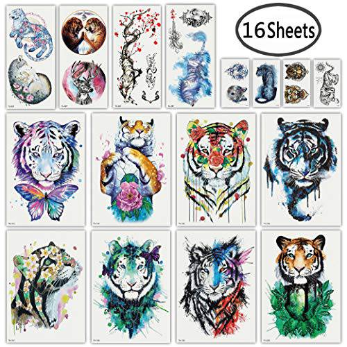 DaLin Temporary Tattoos for Women Men (Wolf Collection)