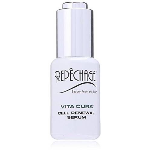 Repechage Vita Cura Renewal Serum Natural Anti-Aging Face Moisturizer with Hyaluronic Acid, Marine Seaweed, Antioxidant EGCG, & Vitamin K to Brighten, Smooth and Even Tone for Men and Women 1 fl Oz