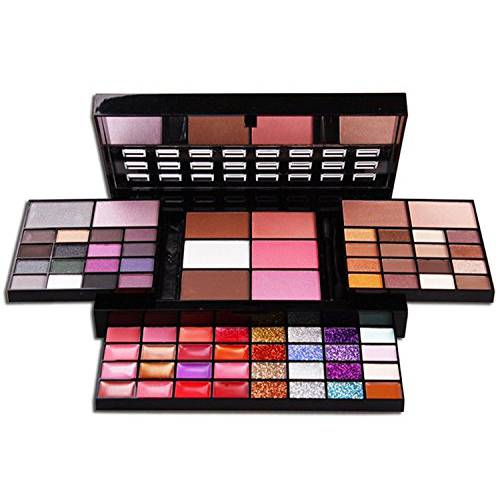 FantasyDay Pro 150 Colors Eyeshadow All In One Makeup Palette Cosmetic Contouring Kit Combination with 30 Lip Gloss, 3 Face Powder and 2 Blush