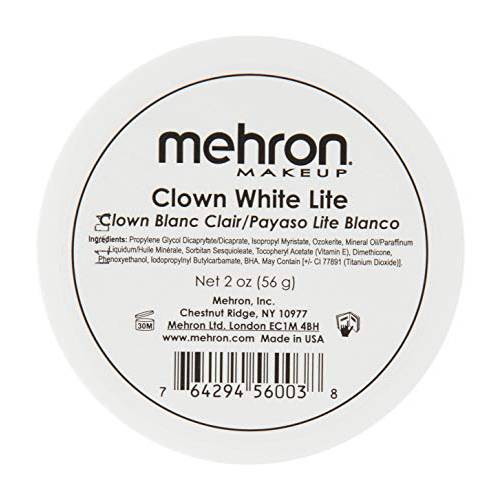 Mehron Makeup Clown White Lite Professional Makeup (7 oz)