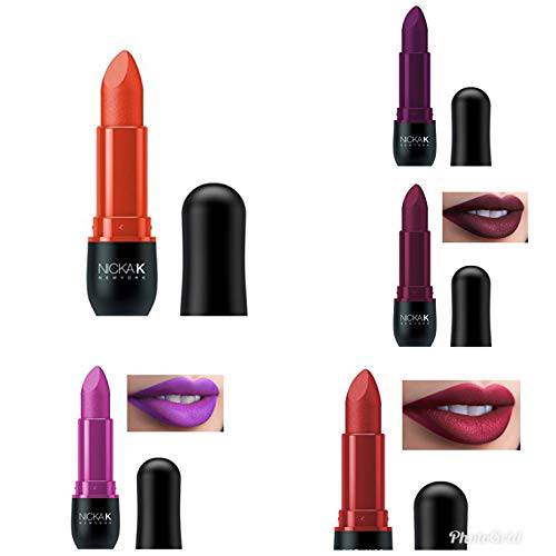 NICKA K New York True Matte Lipstick Variety Set Of 5 Flirtatiously Shades
