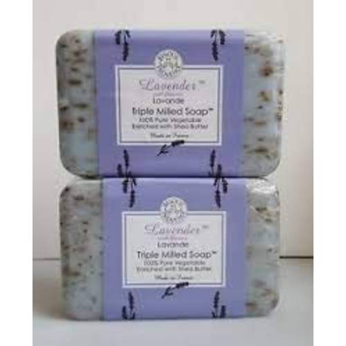 Trader Joe’s Lavender with Flowers Lavande Tripple Milled Soap 100% Pure Vegetable Oil with Shea Butter (Case of 2)