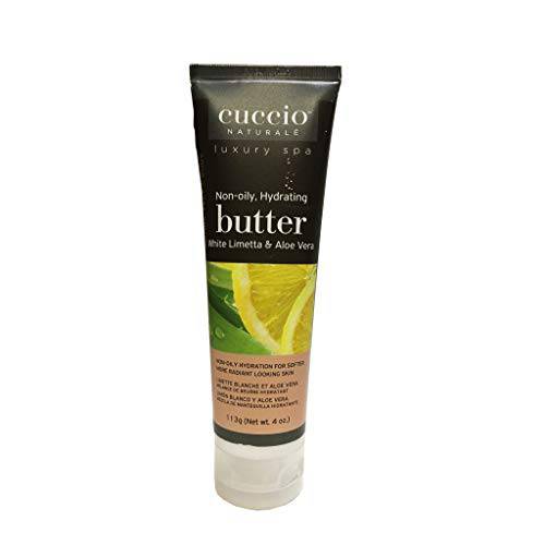 Cuccio Naturale Butter Blends - Ultra-Moisturizing, Renewing Scented Body Cream - Deep, Renewing Hydration For Dry Skin Repair - Made With All Natural Ingredients - White Limetta & Aloe Vera - 4 Oz