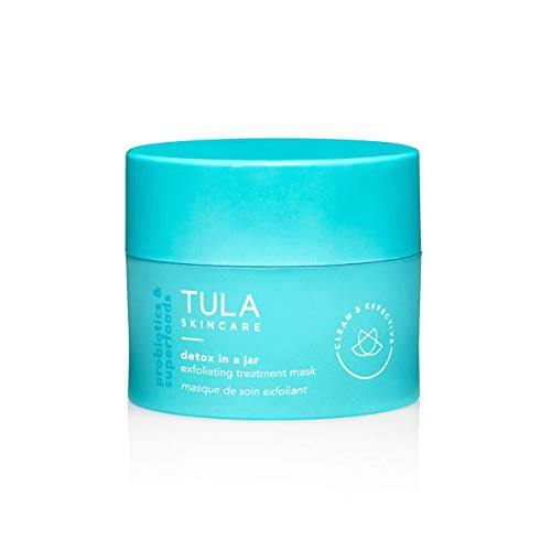 TULA Skin Care Detox in a Jar Exfoliating Treatment Mask with Hydrating Vitamin E, Soybean Oil and Bentonite Clay | 1.7 oz.