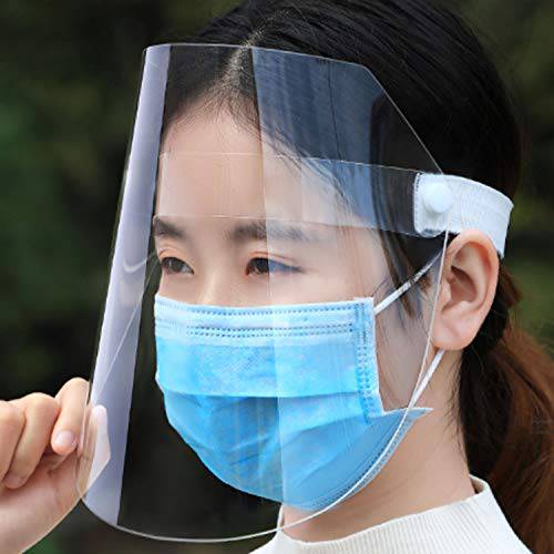 2Pcs Face Shield Protect Eyes and Face with Protective Clear Film Elastic Band