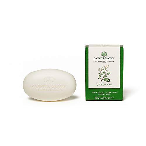 Caswell-Massey Triple Milled NYBG Gardenia Single Soap Bar, Scented & Moisturizing Bath Soap For Women, Made In The USA, 3.5 Oz