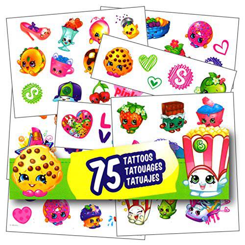Shopkins Tattoos - 75 Assorted Temporary Tattoos