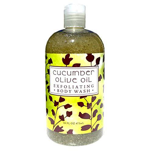 Greenwich Bay ALMOND COCOA BUTTER Exfoliating Body Wash for Men and Women-Gentle Body Scrub Parabens Free -Sulphates Free-Blended with Loofah, Apricot Seed-Moisturizing Shea Butter -16 oz.