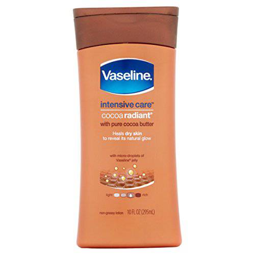 Vaseline Intensive Care hand and body lotion Cocoa Radiant 10 oz, Pack of 4