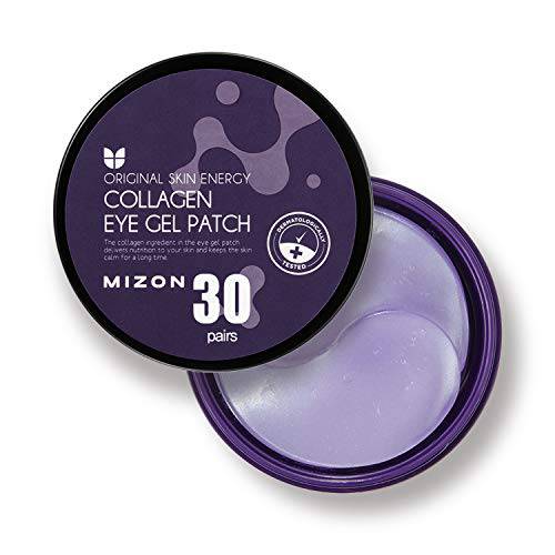 MIZON Collagen Line, Collagen Eye Gel Patch, Marine Collagen, Eye Patch for Puffy Eyes, Dark Circles, Under Eye Bags, Wrinkle Care, Moisturizing, Skin Elasticity, Korean Skincare (60 PCS)