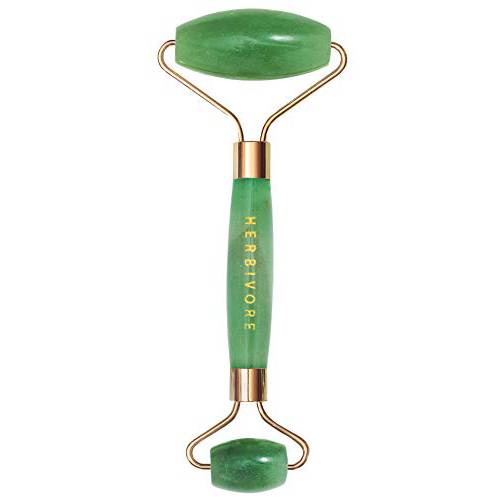 Herbivore Botanicals Jade Facial Roller – Helps Reduce Puffiness, Ease Muscle Tension and Improve Skin Elasticity (1 count)