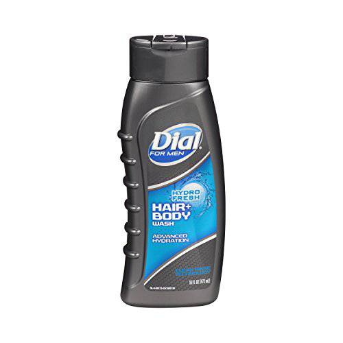 Dial For Men Hair + Body Wash, Hydro Fresh 16 oz (Pack of 2)