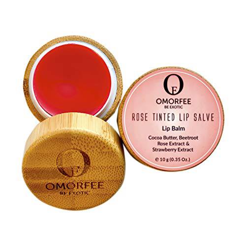 Omorfee 100% Organic Tinted and Moisturizing Lip Balm Treatment Strawberry Flavor- 10g/0.35Oz