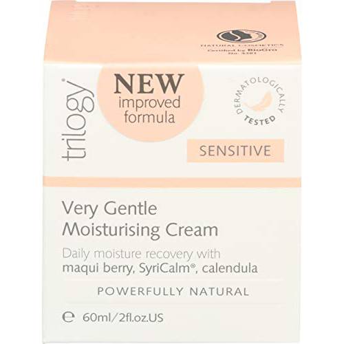 Trilogy Very Gentle Moisturising Cream, 2.0 Fl Oz - For Sensitive Skin - A Daily Moisture Recovery and Comfort Cream for Delicate Complexions with Maqui Berry, SyriCalm & Calendula