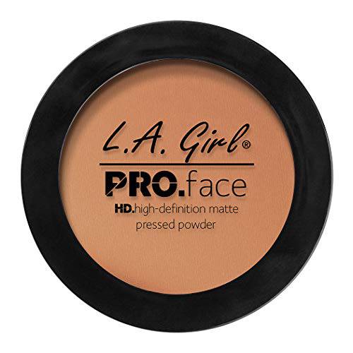 L.A. Girl Pro Face HD Matte Pressed Powder, Warm Caramel, 0.25 Ounce (Pack of 3) (GPP612)