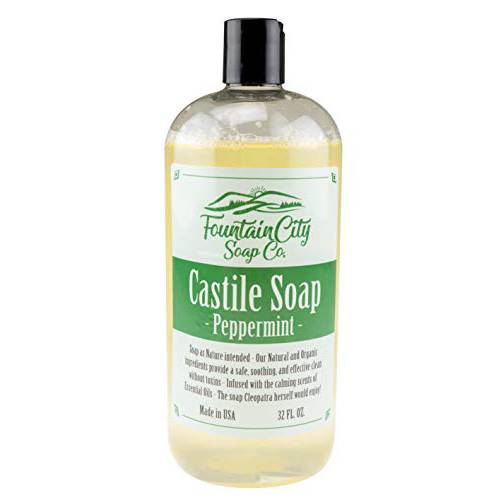 Pure Castile Liquid Soap, Citrus, 32 Ounces | Made with Organic Oils | Face, Body, Hair, Laundry, Pets & Dishes | Concentrated, Vegan, Non-GMO