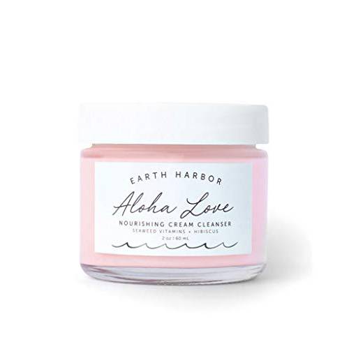 Earth Harbor | AHOY LOVE Nourishing Cream Cleanser - Cleans Without Stripping & Hydrates | Hibiscus + Seaweed Extract + Aloe Juice | 100% Vegan & Botanicals | 2oz