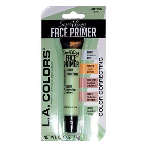 L.A. Colors (1) Tube Smoothing Face Primer Color Correcting Makeup Fills In Lines and Pores - Green Neutralizes Redness CBFP255