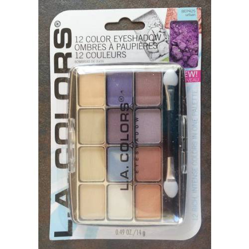 L.A. Colors Expressions, 12 Color Eyeshadow, BEP425 Urban, 0.49 Oz