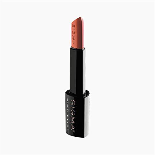 Sigma Beauty Infinity Point Peachy Nude Lipstick - Longwear Satin Finish Lipstick for Great Lip Color Makeup, Epiphany