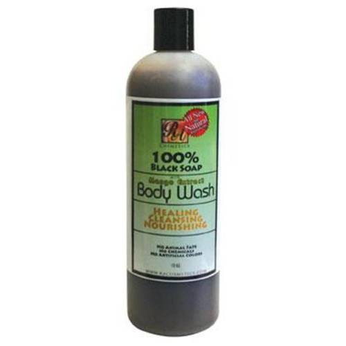 100% Black Soap Body Wash Mango Scent 13 Fl Oz Ra Cosmetics