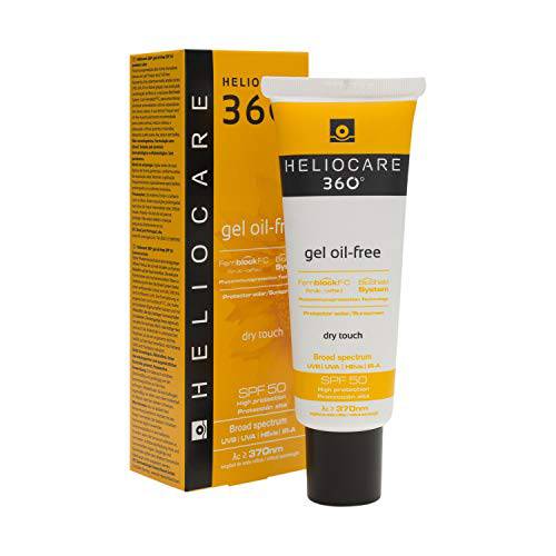 Heliocare 360 SPF 50+ Oil-Free Gel 50ml - UVA and UVB Rays Protector - Sun Care - Spain
