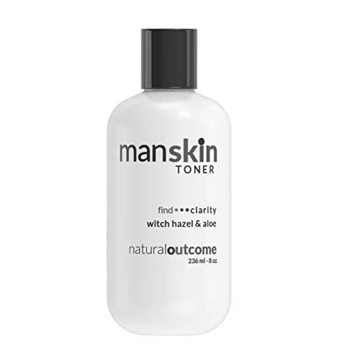 Natural Outcome Man Skin Face Toner | Natural Daily Toner Enhances Men Facial Complexion | Pore Cleansing Facial Astringent with Witch Hazel & Aloe Vera for All Skin Types | 8 Oz