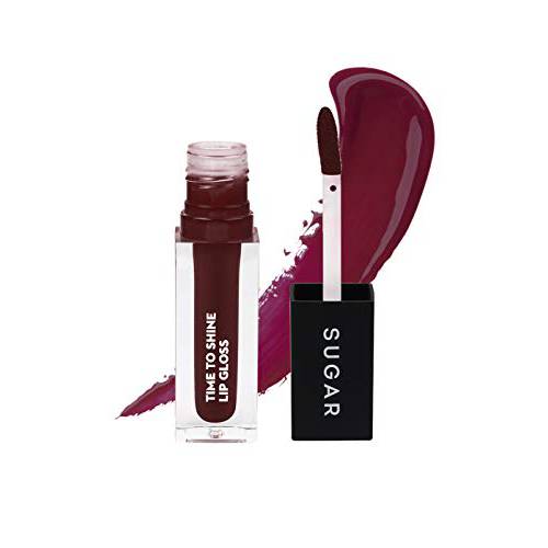 SUGAR Cosmetics Time To Shine Lip Gloss - 07 Berry Cooper (Mulberry  Plum Red Sangria) Non-Sticky Formula , Jojoba Oil Infused