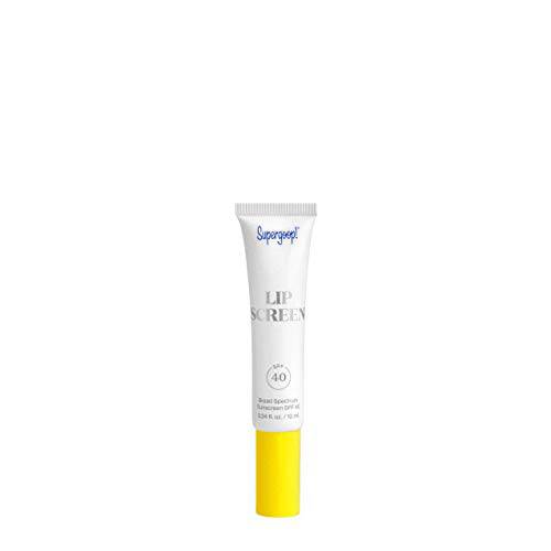 Supergoop Lipscreen SPF 40, 0.34 fl oz - Reef-Friendly, Water-Resistant Clear Lip Gloss - Broad Spectrum SPF Lip Balm with Grape Seed Extract, Sunflower Seed Oil & Kelp Extract - Non-Sticky Formula