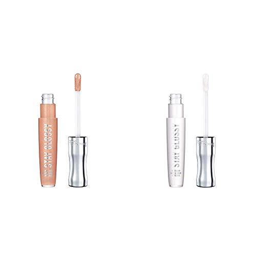 Rimmel Stay Glossy 6 Hour Lipgloss, Non-Stop Glamour, 0.18 Fl Oz (Pack of 1) & Rimmel Stay Glossy 6 Hour Lipgloss, Seduce Me, 0.18 Fl Oz (Pack of 1)