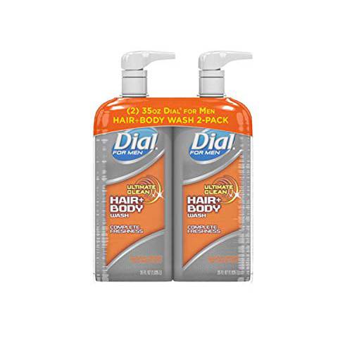 Dial for Men Ultimate Clean Hair & Body Wash, 35-Oz. Pump Bottle, 2-Pack 70-Oz.