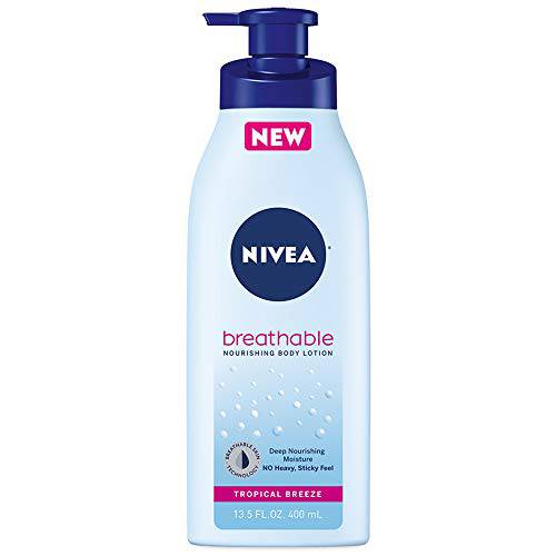 NIVEA Breathable Nourishing Body Lotion Tropical Breeze, Body Lotion for Dry Skin, 13.5 Fl Oz Pump Bottle