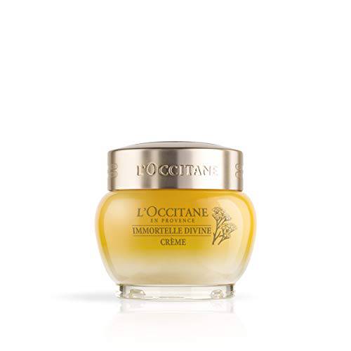 L’Occitane Anti-Aging Immortelle Divine Face Cream Moisturizer for a Youthful and Radiant Glow, 1.7 oz.
