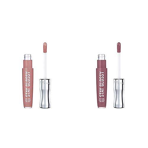 Rimmel Stay Glossy Lipgloss 6 Hour Lip Gloss Blushing Belgraves 0.18 Fl Oz with Lip Gloss in 290 Date Night